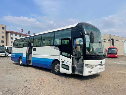 旅行バス32座席Weichaiエンジン336hpの中間のドアの手荷物棚LHD/RHD第2手のYutong使用されたバスZK6122